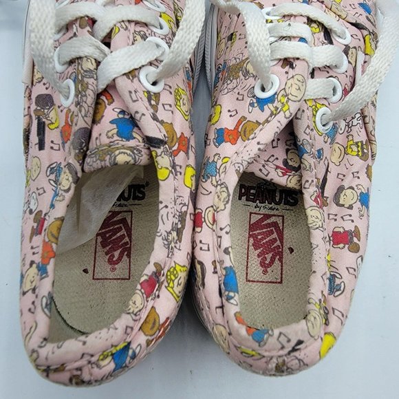 Vans Baby 721356 Pink Canvas Peanuts Gang Lace Up - Picture 10 of 11